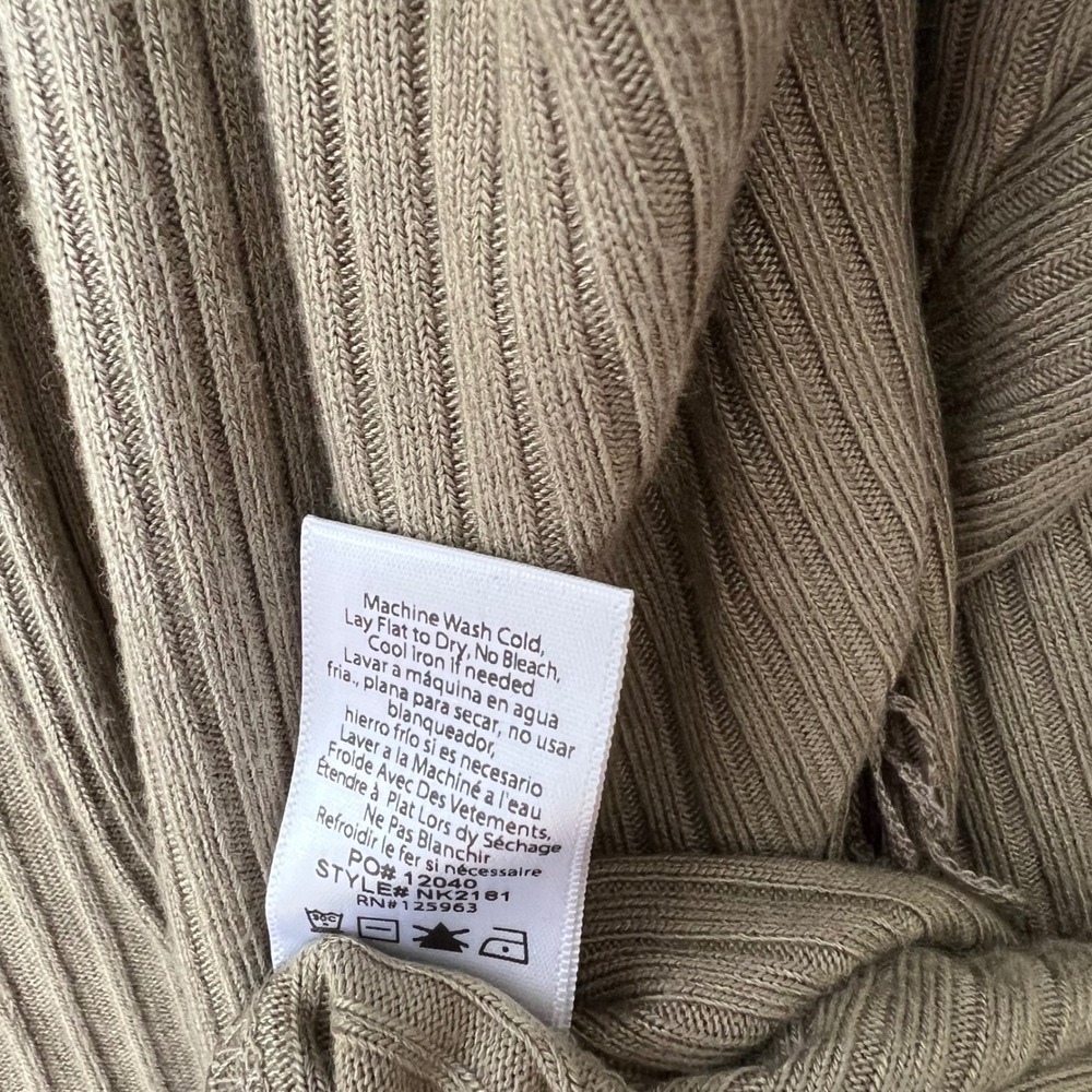 Beyond Yoga Coffee Run Cardigan Medium Green Ribbed Cozy Casual Relaxed - Picture 7 of 7